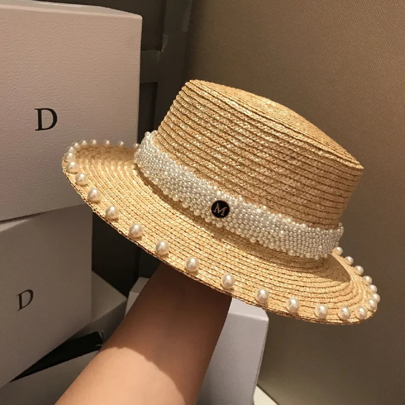 Summer Beach Sunshade, Sun Hat, Tourist Vacation Flat Top Hat, Travel Hat, Women's Hat