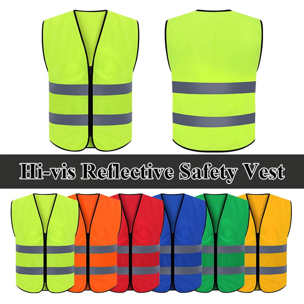 Safety Vest for Construction Work High Visibility Security Protection Man Working Clothes Uniform Hi Vis Workwear