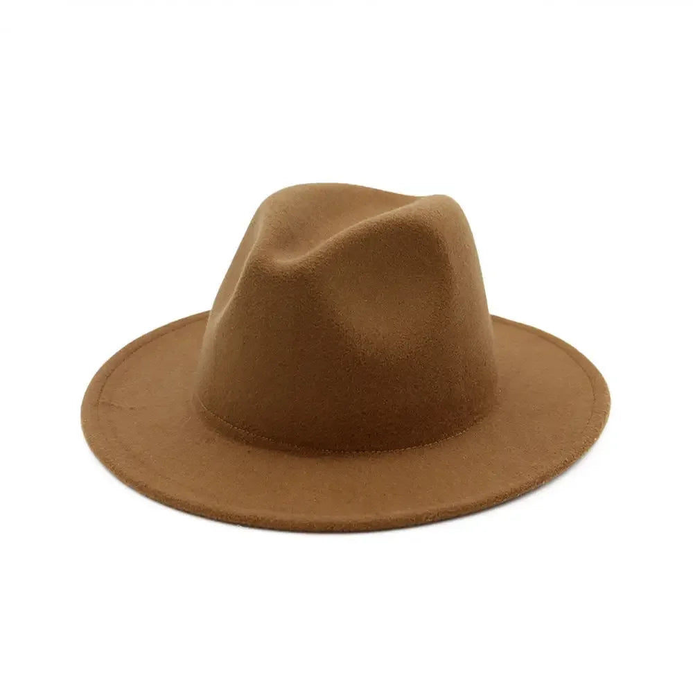 Hat Women Hat LuxuryHats for Men Women Fashion Formal Wedding Decorate Camel Panama Cap Jazz Flat Brim Top Fedora Hat Gorras