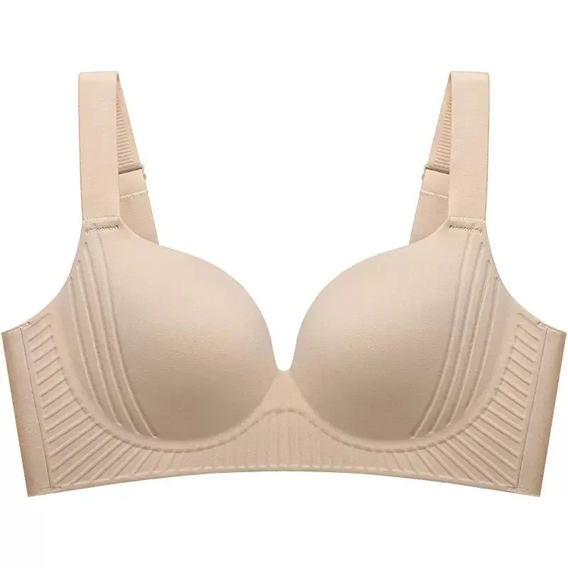 Women's Bra with Large Breasts Showing Small Underwear, Gathered and Slimming, Adjustable Women's Bra Without Steel Rings
