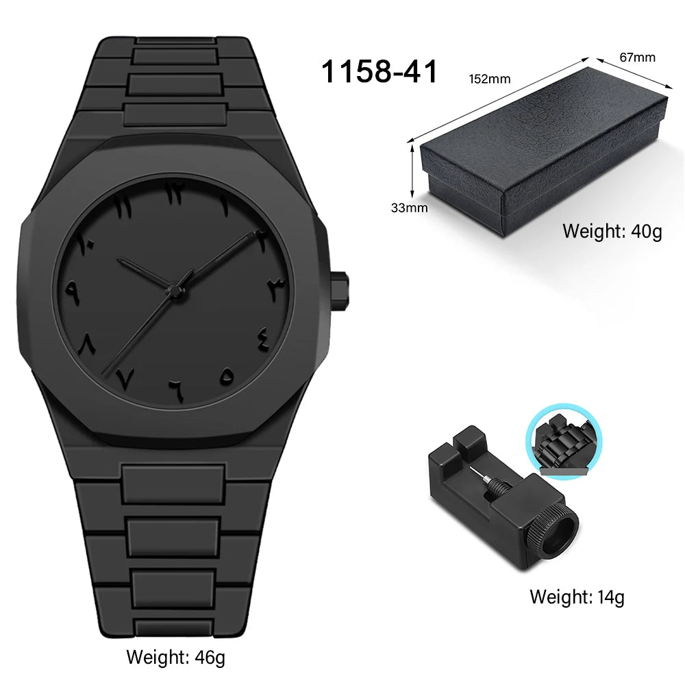 Arabic Numeral Waterproof Quartz Watch Men's Analog Mechanical Watch Men's Top Luxury Business Watch