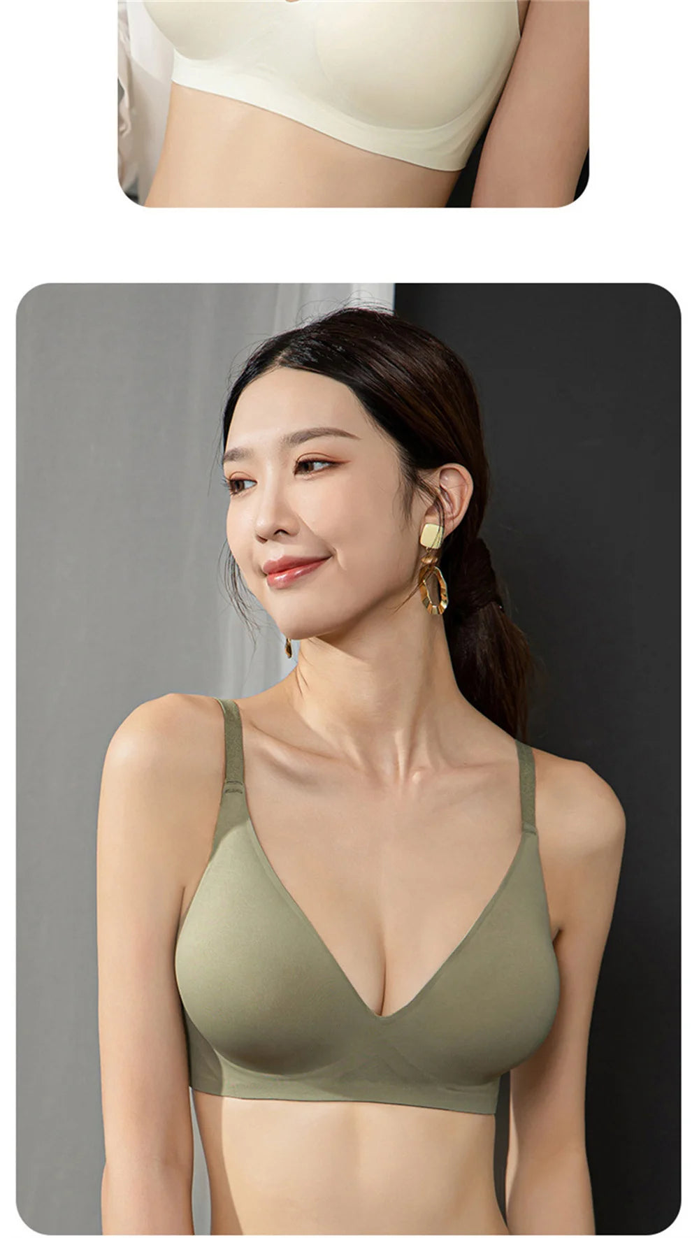 Externally Supported Bra For Woman Breathable Without Steel Ring Gathered Thickened Bra Enhancer Bra Push Up Bra Sexy Lingerie