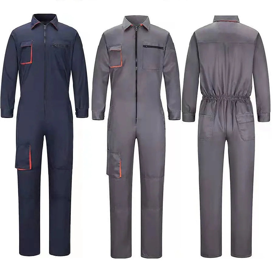 Work Overall Uniform Men‘s Working Coverall Welding Suit Car Repairmen Workshop Jumpsuit Mechanic Uniform Workwear overol hombre