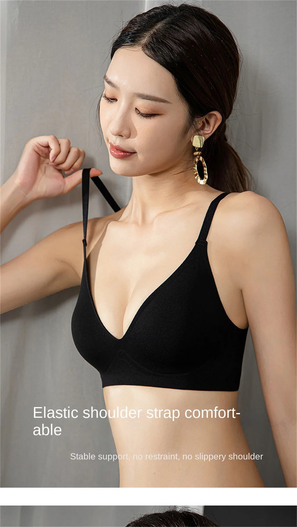 Externally Supported Bra For Woman Breathable Without Steel Ring Gathered Thickened Bra Enhancer Bra Push Up Bra Sexy Lingerie