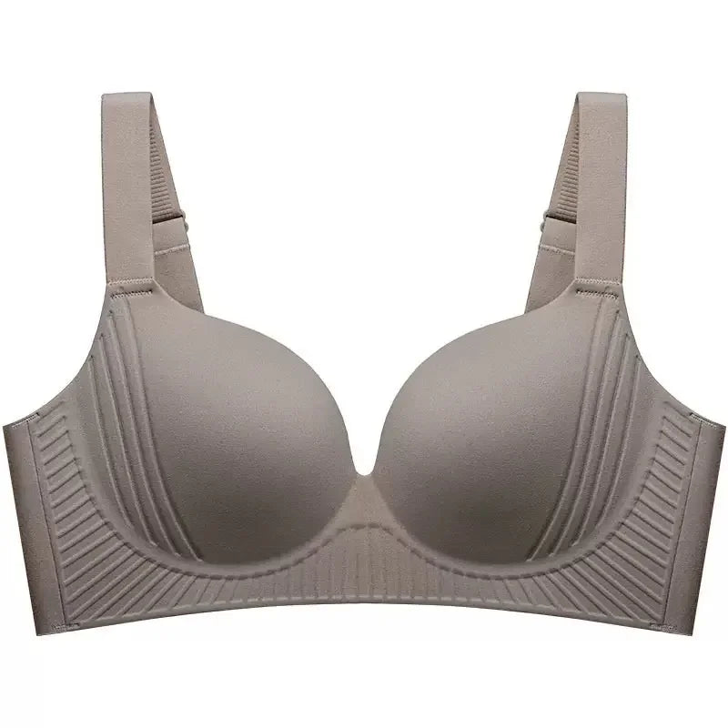 Women's Bra with Large Breasts Showing Small Underwear, Gathered and Slimming, Adjustable Women's Bra Without Steel Rings