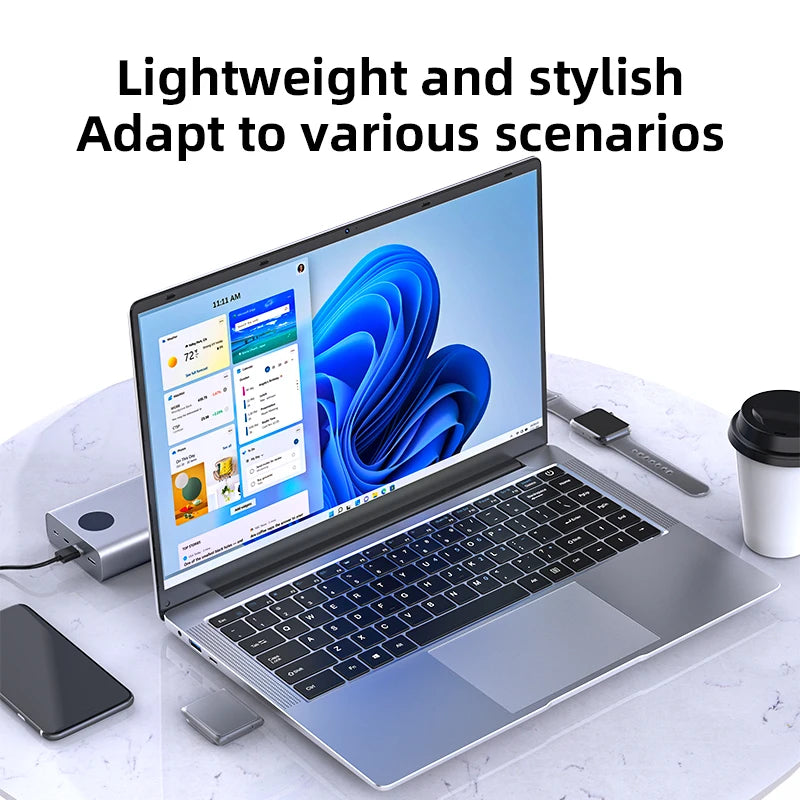 Laptop Computer Windows 11 Pro Intel Atom A3950 2025 Notebook PC 12GB RAM 512GB 1TB 2TB SSD 1920*1080P Office Study Computer