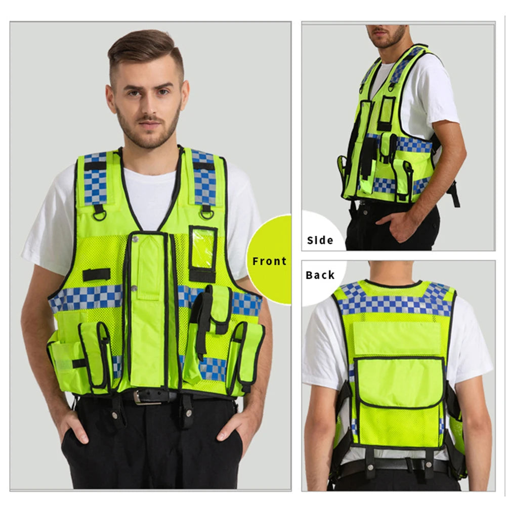 Safety Vests High-Quality Multi-Pocket Multifunctional Protection Vest Construction Site Security Duty Uniforms Working Clothes