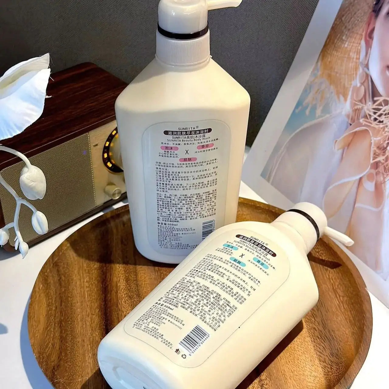 550ml Deep Cleansing Whitening Body Wash Shower Gel Removing Dirt Dead Skin Oil Control Even Skin Tone To Lighten Pigmentation