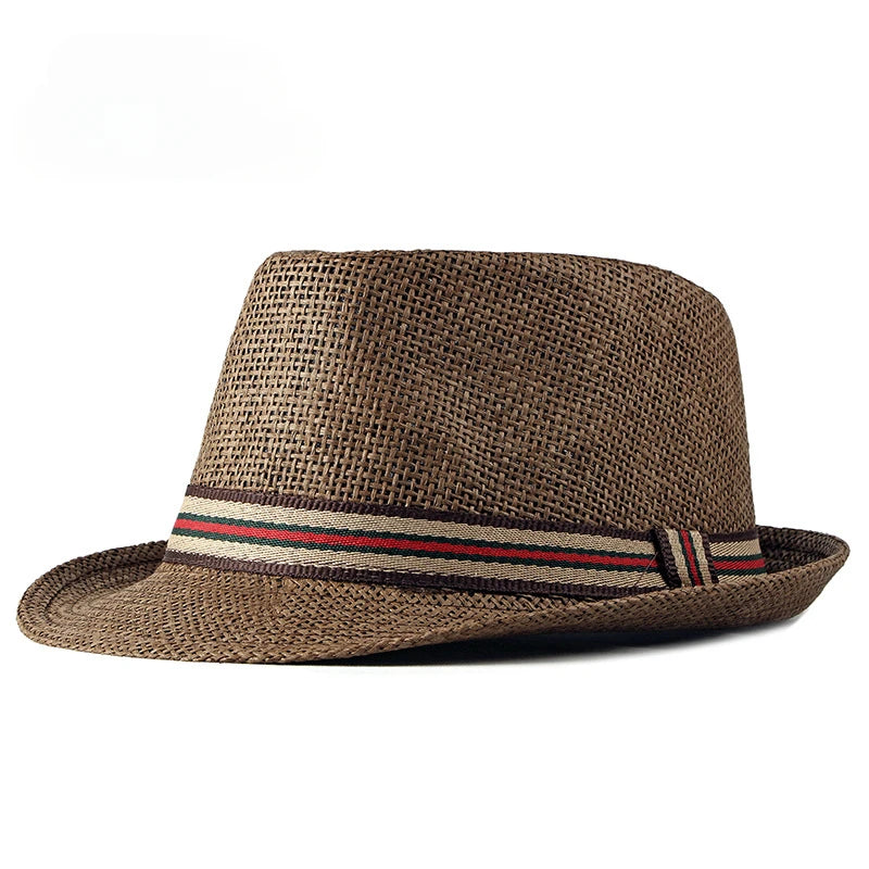 Women Beach Hats in Spring Summer British European and American Jazz Hats Men Fedoras Straw Hats Outdoor Travel Bucket Sun Hats