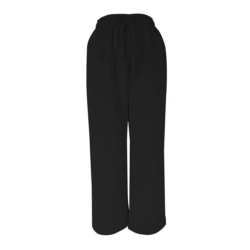 New Women Trousers Fashion Autumn Streetwear Basic Straight Casual Slim Pants Lady Sexy Solid Simple Versatile Knitted Trousers