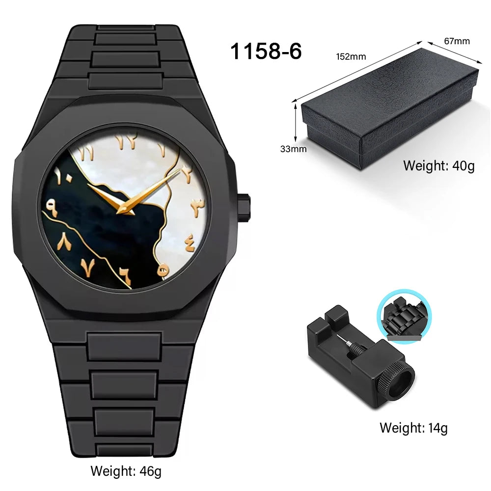 Arabic Numeral Waterproof Quartz Watch Men's Analog Mechanical Watch Men's Top Luxury Business Watch