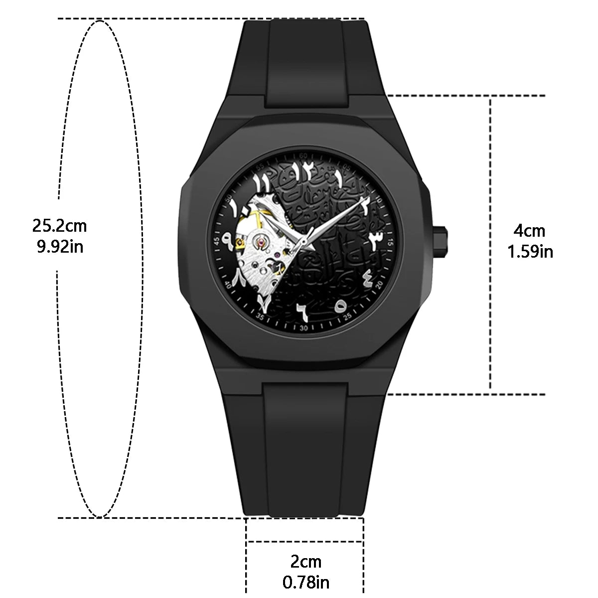 Arabic Numeral Waterproof Quartz Watch Men's Analog Mechanical Watch Men's Top Luxury Business Watch