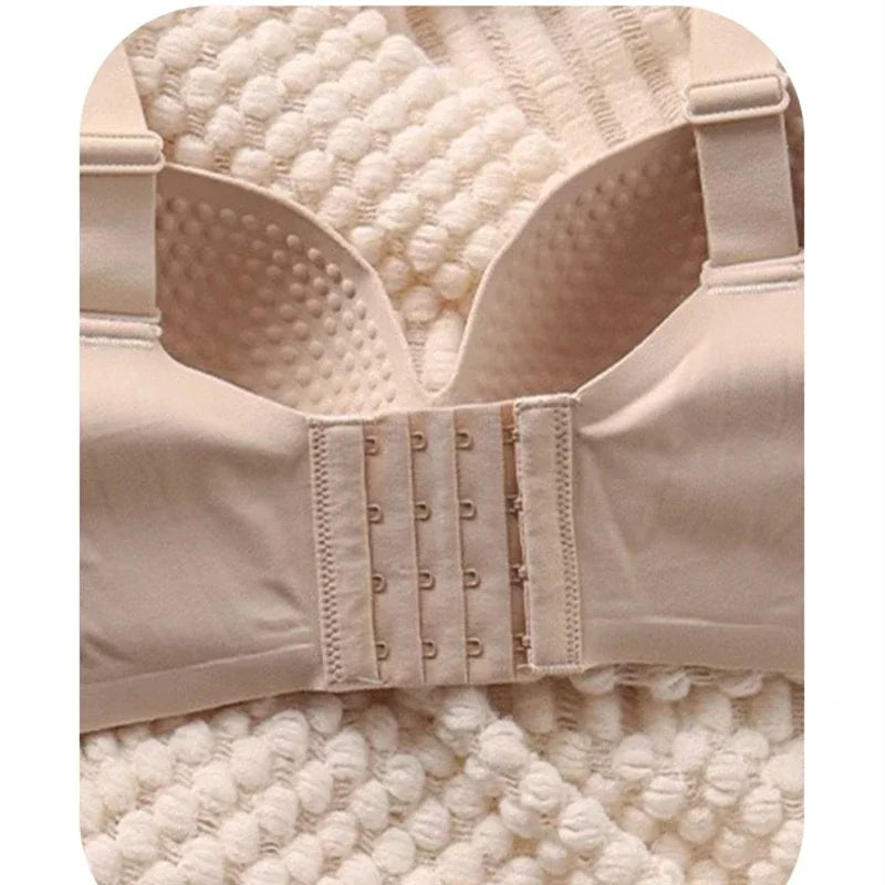 Women's Bra with Large Breasts Showing Small Underwear, Gathered and Slimming, Adjustable Women's Bra Without Steel Rings
