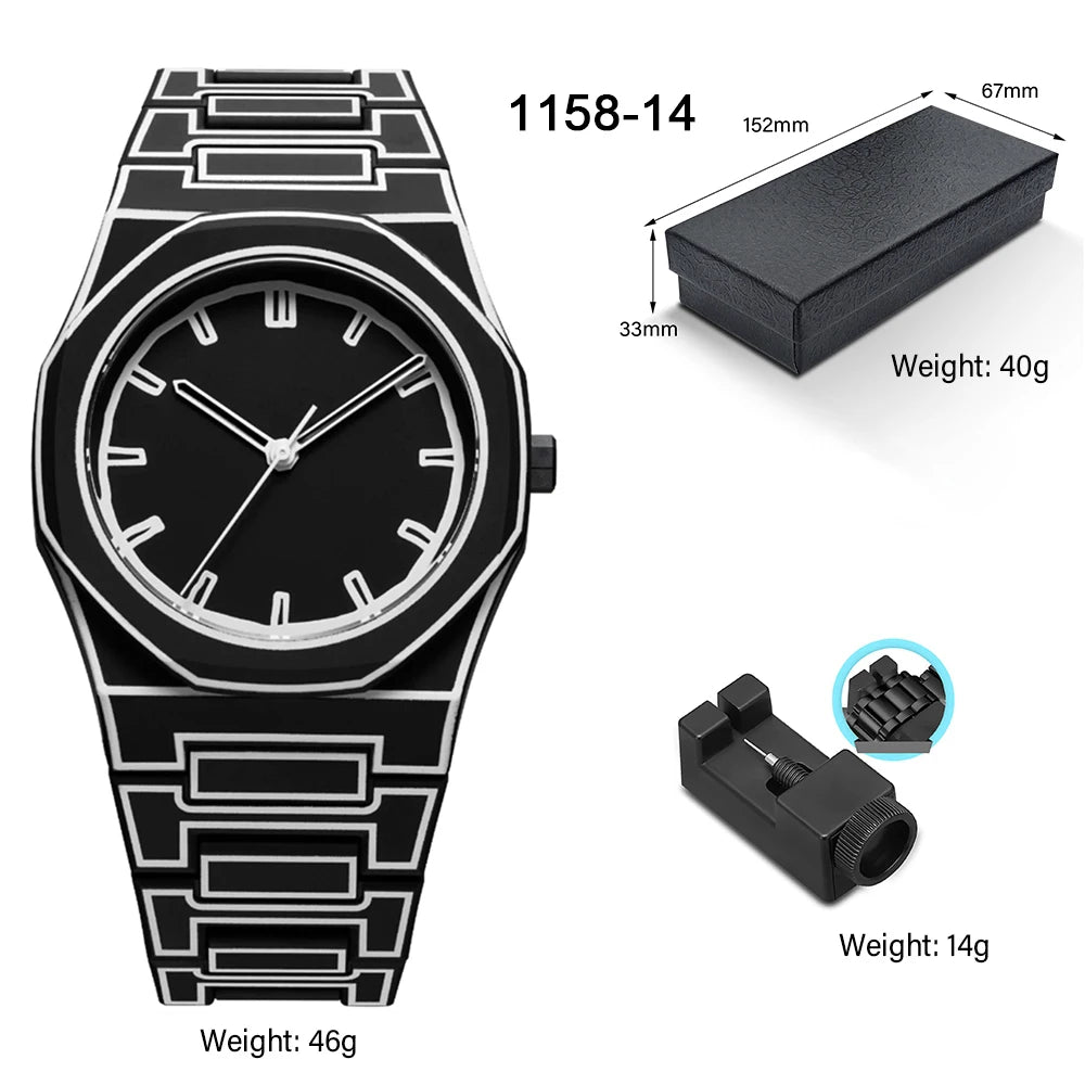 Arabic Numeral Waterproof Quartz Watch Men's Analog Mechanical Watch Men's Top Luxury Business Watch