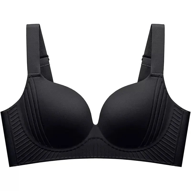 Women's Bra with Large Breasts Showing Small Underwear, Gathered and Slimming, Adjustable Women's Bra Without Steel Rings