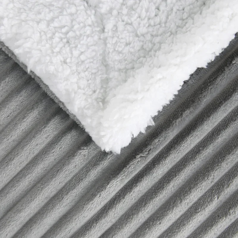 Flannel Blanket Double-layer Thick Blankets 150x120cm for winter Home Sofa Bed Cover Frazadas Mantas De Cama Cobertor