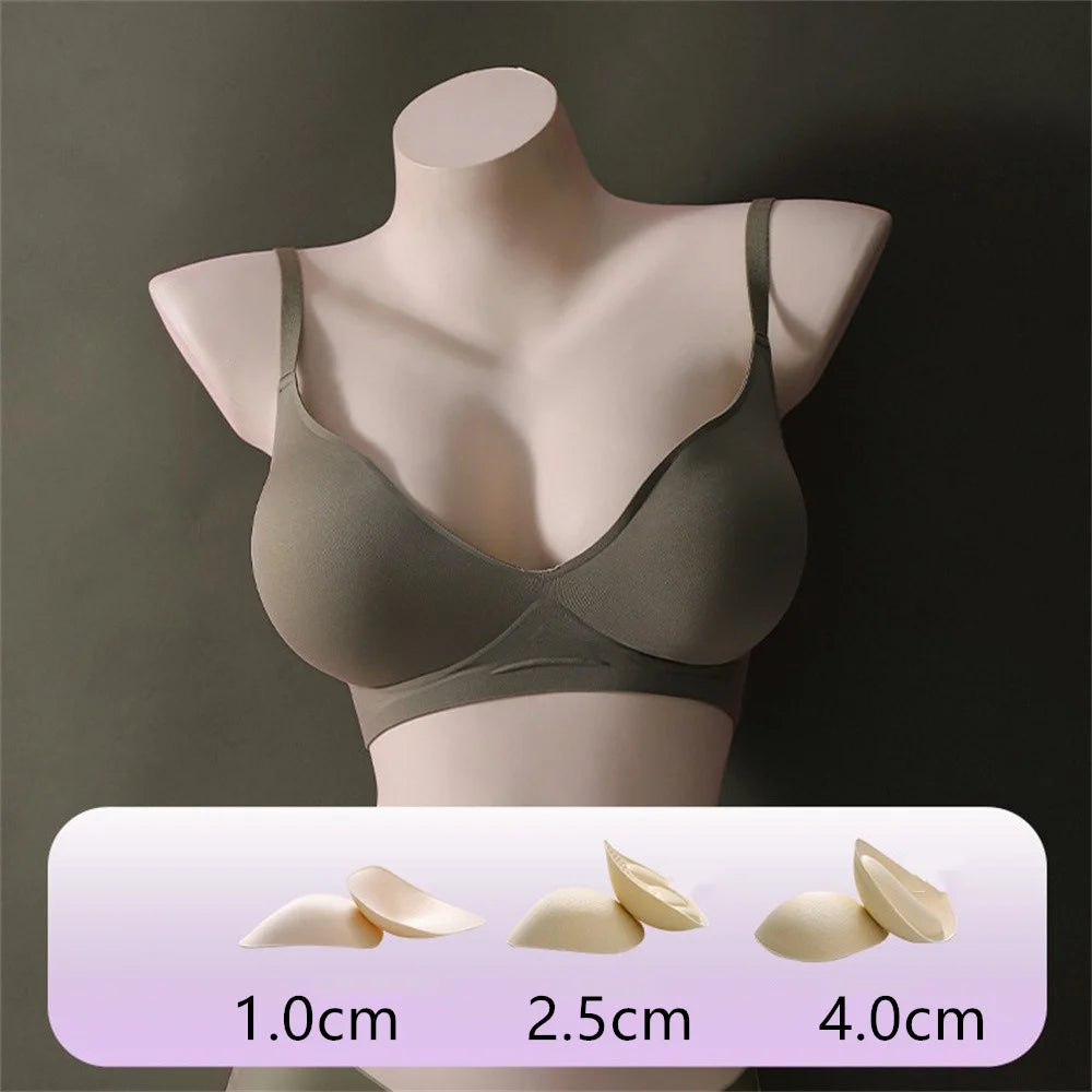 Externally Supported Bra For Woman Breathable Without Steel Ring Gathered Thickened Bra Enhancer Bra Push Up Bra Sexy Lingerie