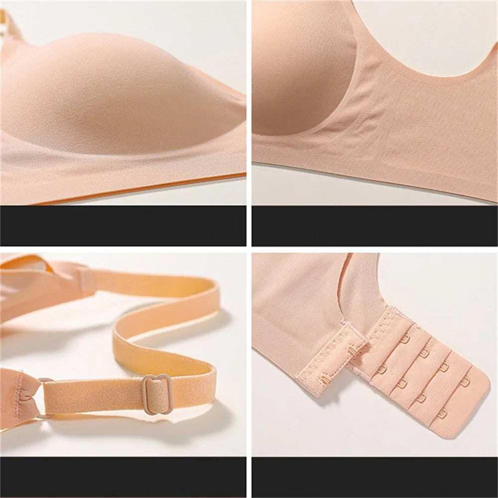 Externally Supported Bra For Woman Breathable Without Steel Ring Gathered Thickened Bra Enhancer Bra Push Up Bra Sexy Lingerie