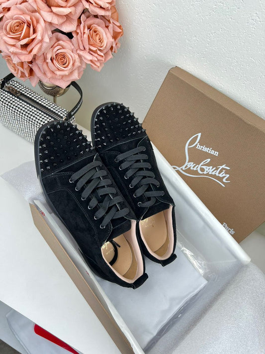 Louis Junior Spikes- Sneakers-Veau velours- Black- Men